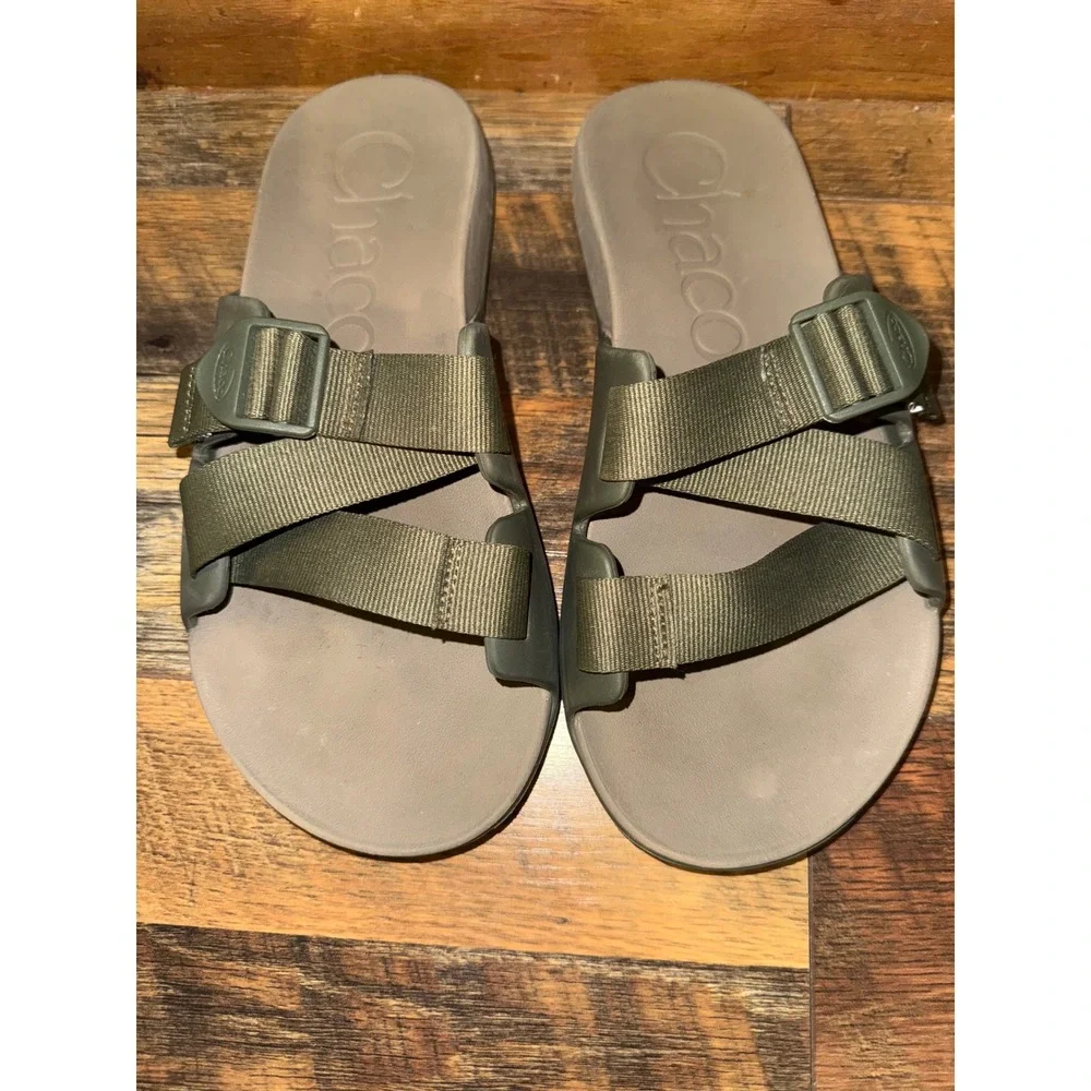 Chaco Mens Chillos Slide Sandal Moss Green JCH107321 Size 9